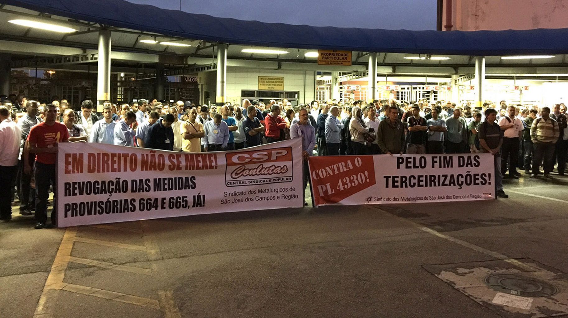 Jornada de lutas tem protestos nas fábricas e no centro de São José