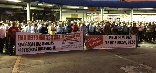 Jornada de lutas tem protestos nas fábricas e no centro de São José